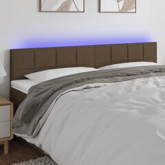 Sängynpääty LED-valolla, kangas, 160x5x78/88cm, taupe väri hinta ja tiedot | Sängyt | hobbyhall.fi