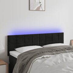 Sängynpääty LED-valolla, musta, 144x5x78/88cm hinta ja tiedot | Sängyt | hobbyhall.fi