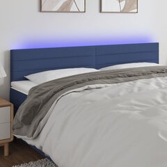 Sängynpääty LED-valolla, sininen, 160x5x78/88cm hinta ja tiedot | Sängyt | hobbyhall.fi