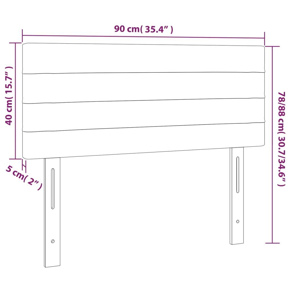 Sängynpääty vidaXL, musta hinta ja tiedot | Sängyt | hobbyhall.fi