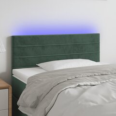 Sängynpääty LED-valolla, Velvet, 100x5x78/88cm, tummanvihreä hinta ja tiedot | Sängyt | hobbyhall.fi