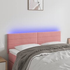 Sängynpääty LED-valolla, pinkki, 144x5x78/88cm hinta ja tiedot | Sängyt | hobbyhall.fi