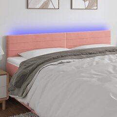 Sängynpääty LED-valolla, pinkki, 160x5x78/88cm hinta ja tiedot | Sängyt | hobbyhall.fi