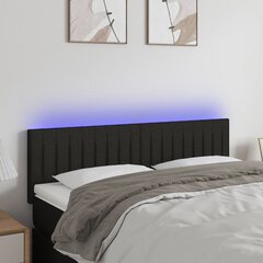 Sängynpääty LED-valolla, musta, 144x5x78/88cm hinta ja tiedot | Sängyt | hobbyhall.fi