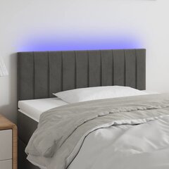 Sängynpääty LED-valolla, tummanharmaa, 90x5x78/88cm hinta ja tiedot | Sängyt | hobbyhall.fi