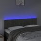 Sängynpääty LED vidaXL, Velvet, 144x5x78/88cm, tummanharmaa hinta ja tiedot | Sängyt | hobbyhall.fi