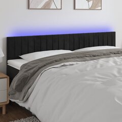 Sängynpääty LED-valolla, musta, 180x5x78/88cm hinta ja tiedot | Sängyt | hobbyhall.fi