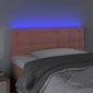 Sängynpääty LED vidaXL, Velvet, 90x5x78/88cm, vaaleanpunainen väri hinta ja tiedot | Sängyt | hobbyhall.fi