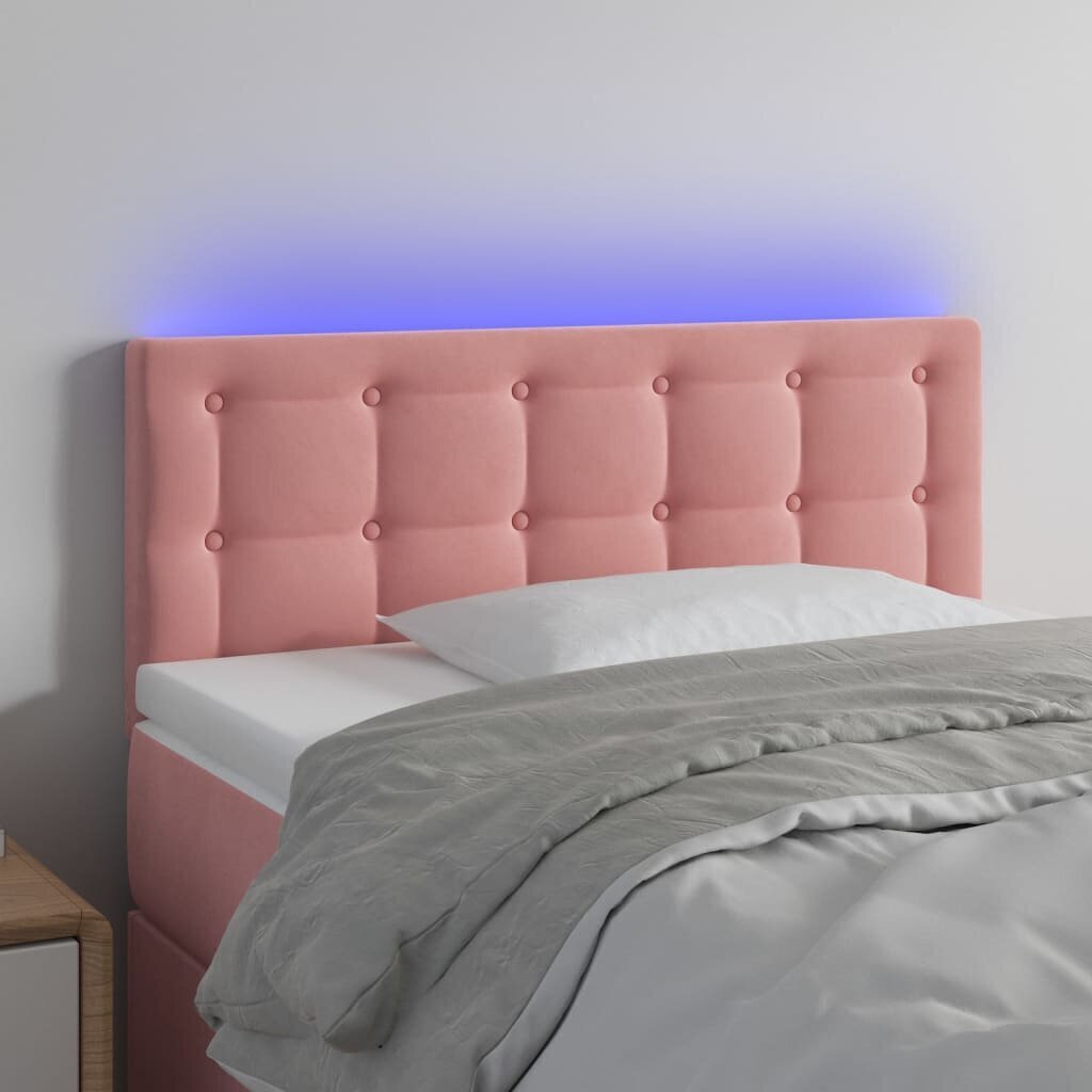 Sängynpääty LED-valolla, pinkki, 100x5x78/88 cm hinta ja tiedot | Sängyt | hobbyhall.fi