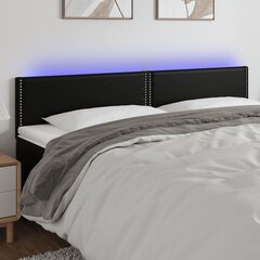 Sängynpääty LED-valolla, musta, 160x5x78/88cm hinta ja tiedot | Sängyt | hobbyhall.fi