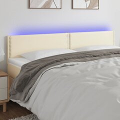 Sängynpääty LED-valolla, kerma, 180x5x78/88cm hinta ja tiedot | Sängyt | hobbyhall.fi