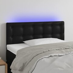 Sängynpääty LED-valolla, musta, 100x5x78/88cm hinta ja tiedot | Sängyt | hobbyhall.fi