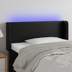 Sängynpääty LED-valolla, musta, 83x16x78/88cm hinta ja tiedot | Sängyt | hobbyhall.fi