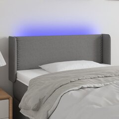 Sängynpääty LED-valolla, tummanharmaa, 93x16x78/88cm hinta ja tiedot | Sängyt | hobbyhall.fi