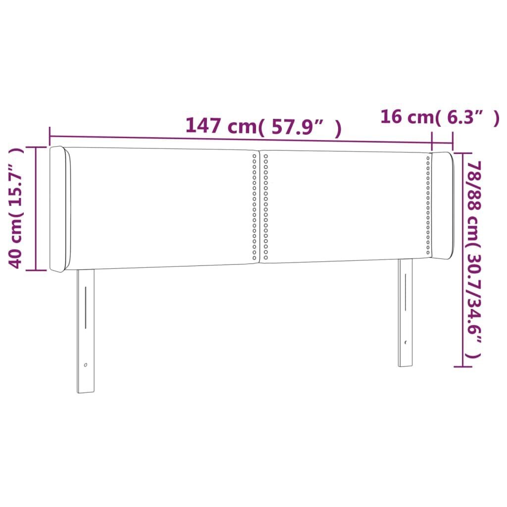 Sängynpääty vidaXL, musta hinta ja tiedot | Sängyt | hobbyhall.fi