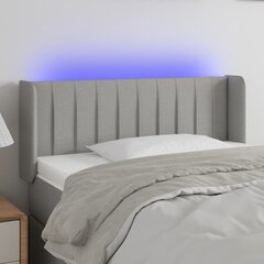 Sängynpääty LED-valolla, vaaleanharmaa, 93x16x78/88cm hinta ja tiedot | Sängyt | hobbyhall.fi