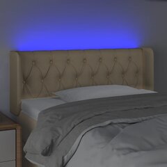 Sängynpääty LED-valolla, kerma, 93x16x78/88cm hinta ja tiedot | Sängyt | hobbyhall.fi