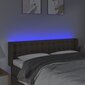 Sängynpääty LED-valolla, kangas, 147x16x78/88cm, taupe väri hinta ja tiedot | Sängyt | hobbyhall.fi