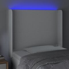 Sängynpääty LED-valolla, valkoinen, 103x16x118/128 cm hinta ja tiedot | Sängyt | hobbyhall.fi