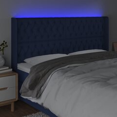 Sängynpääty LED-valolla, sininen, 183x16x118/128cm hinta ja tiedot | Sängyt | hobbyhall.fi