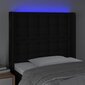 Sängynpääty LED-valolla, musta, 93x16x118/128cm hinta ja tiedot | Sängyt | hobbyhall.fi