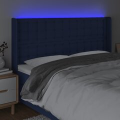 Sängynpääty LED-valolla, sininen, 163x16x118/128cm hinta ja tiedot | Sängyt | hobbyhall.fi