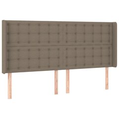 Sängynpääty LED-valolla, kangas, 183x16x118/128cm, taupe väri hinta ja tiedot | Sängyt | hobbyhall.fi