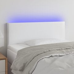 Sängynpääty LED-valolla, valkoinen, 100x5x78/88cm hinta ja tiedot | Sängyt | hobbyhall.fi