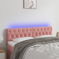 Sängynpääty LED-valolla, pinkki, 160x7x78/88 cm hinta ja tiedot | Sängyt | hobbyhall.fi