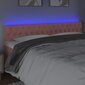 Sängynpääty LED vidaXL, Velvet, 180x7x78/88 cm, vaaleanpunainen hinta ja tiedot | Sängyt | hobbyhall.fi