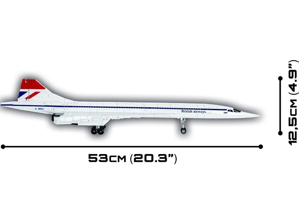 COBI - Muovirakennussarja Concorde G-BBDG, 1/95, 1917 hinta ja tiedot | LEGOT ja rakennuslelut | hobbyhall.fi