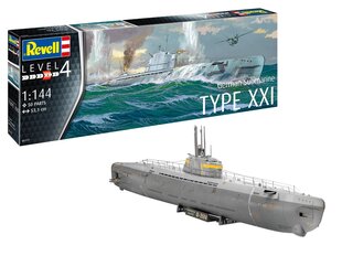 Revell - German Submarine Typ XXI, 1/144, 05177 hinta ja tiedot | LEGOT ja rakennuslelut | hobbyhall.fi