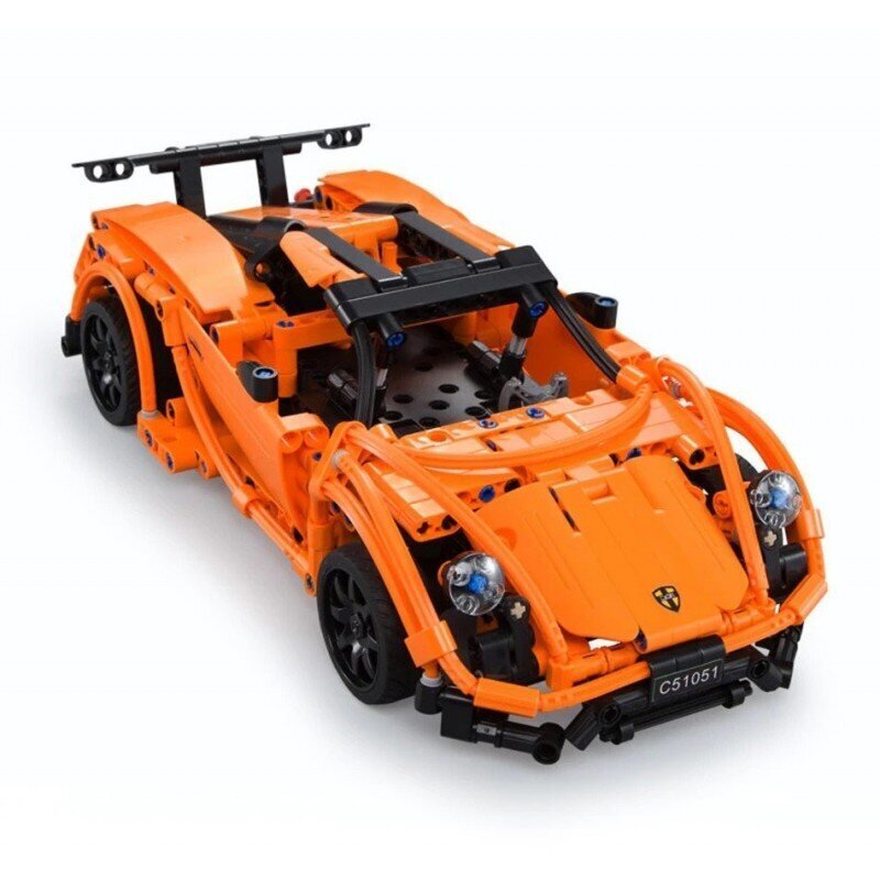 Rakennussarja Construction Blocks Porsche Orange Sports Car 421 Elements hinta ja tiedot | LEGOT ja rakennuslelut | hobbyhall.fi