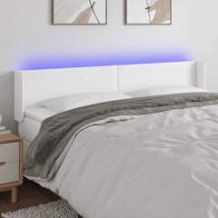 Sängynpääty LED-valolla, valkoinen, 183x16x78/88cm hinta ja tiedot | Sängyt | hobbyhall.fi