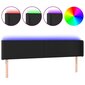 Sängynpääty LED-valolla, musta, 203x16x78/88cm hinta ja tiedot | Sängyt | hobbyhall.fi