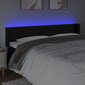 Sängynpääty LED-valolla, musta, 203x16x78/88cm hinta ja tiedot | Sängyt | hobbyhall.fi