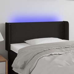 Sängynpääty LED-valolla, musta, 93x16x78/88cm hinta ja tiedot | Sängyt | hobbyhall.fi