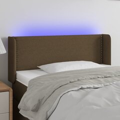 Sängynpääty LED-valolla, tummanruskea, 103x16x78/88cm hinta ja tiedot | Sängyt | hobbyhall.fi