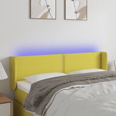 Sängynpääty LED-valolla, Kangas, 147x16x78/88cm, vihreä hinta ja tiedot | Sängyt | hobbyhall.fi