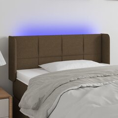 Sängynpääty LED-valolla, tummanruskea, 103x16x78/88cm hinta ja tiedot | Sängyt | hobbyhall.fi