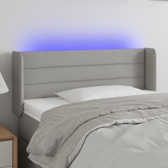 Sängynpääty LED-valolla, vaaleanharmaa, 83x16x78/88cm hinta ja tiedot | Sängyt | hobbyhall.fi