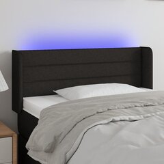 Sängynpääty LED-valolla, musta, 103x16x78/88cm hinta ja tiedot | Sängyt | hobbyhall.fi