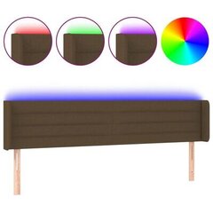 Sängynpääty LED-valolla, tummanruskea, 163x16x78/88cm hinta ja tiedot | Sängyt | hobbyhall.fi