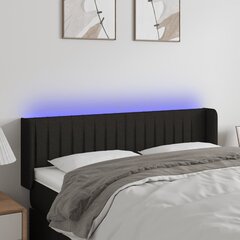 Sängynpääty LED-valolla, musta, 147x16x78/88cm hinta ja tiedot | Sängyt | hobbyhall.fi