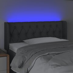 Sängynpääty LED-valolla, tummanharmaa, 93x16x78/88cm hinta ja tiedot | Sängyt | hobbyhall.fi