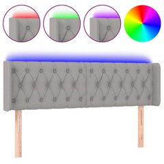 Sängynpääty LED-valolla, vaaleanharmaa, 147x16x78/88cm hinta ja tiedot | Sängyt | hobbyhall.fi