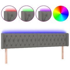 Sängynpääty LED-valolla, tummanharmaa, 183x16x78/88cm hinta ja tiedot | Sängyt | hobbyhall.fi