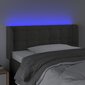 Sängynpääty LED-valolla, Velvet, 103x16x78/88cm, tummanharmaa hinta ja tiedot | Sängyt | hobbyhall.fi