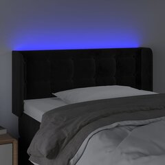 Sängynpääty LED-valolla, musta, 103x16x78/88cm hinta ja tiedot | Sängyt | hobbyhall.fi