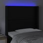 Sängynpääty LED-valolla, musta, 93x16x118/128 cm hinta ja tiedot | Sängyt | hobbyhall.fi